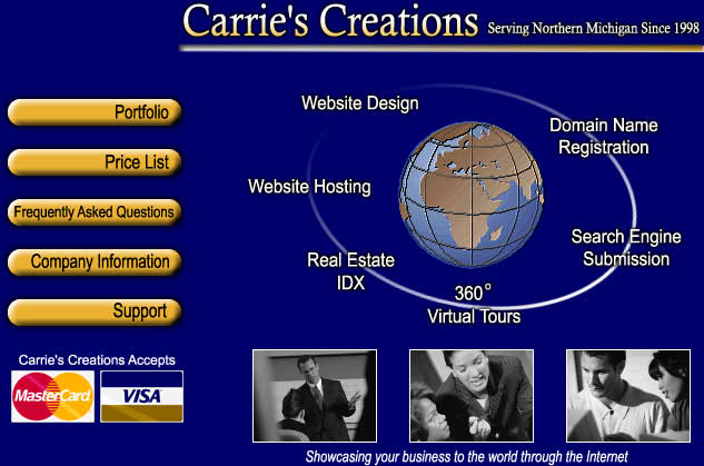 Website Design and Hosting by Carrie's Creations. Brutus, Michigan.